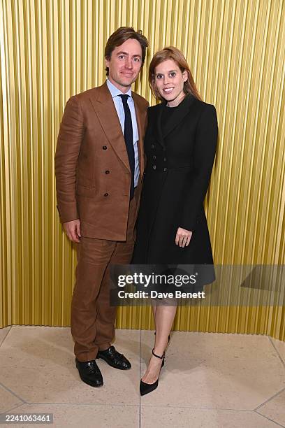 Edoardo Mapelli Mozzi and Princess Beatrice attend The Chancery Rosewood Grand Opening on October 14, 2025 in London, England.
