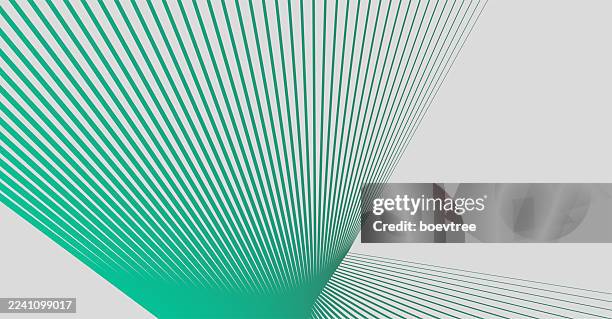 abstract gradient line change to thin grid tech background - folded corner stock illustrations