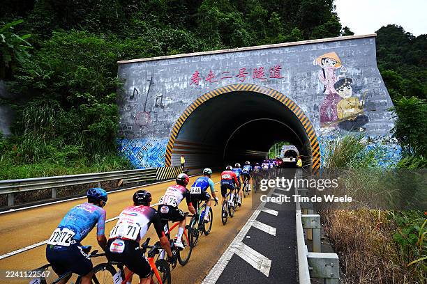 Sergio Higuita of Colombia and Team XDS Astana, Michael Leonard of Canada, Oscar Rodriguez of Spain and Team INEOS Grenadiers, Rasmus Sojberg...