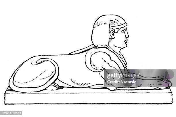 egyptian sphinx - sphinx stock illustrations
