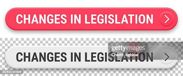 changes in legislation - 3d click web buttons on blank background - shift knob stock illustrations