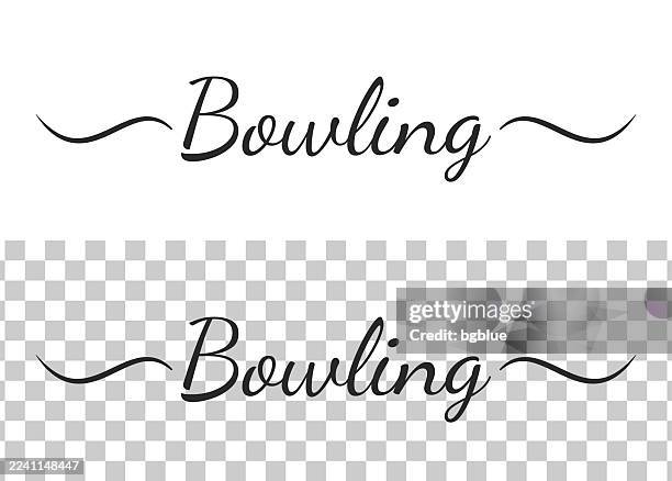 bowling - calligraphy text with swashes on blank background - cricket player stock illustrations