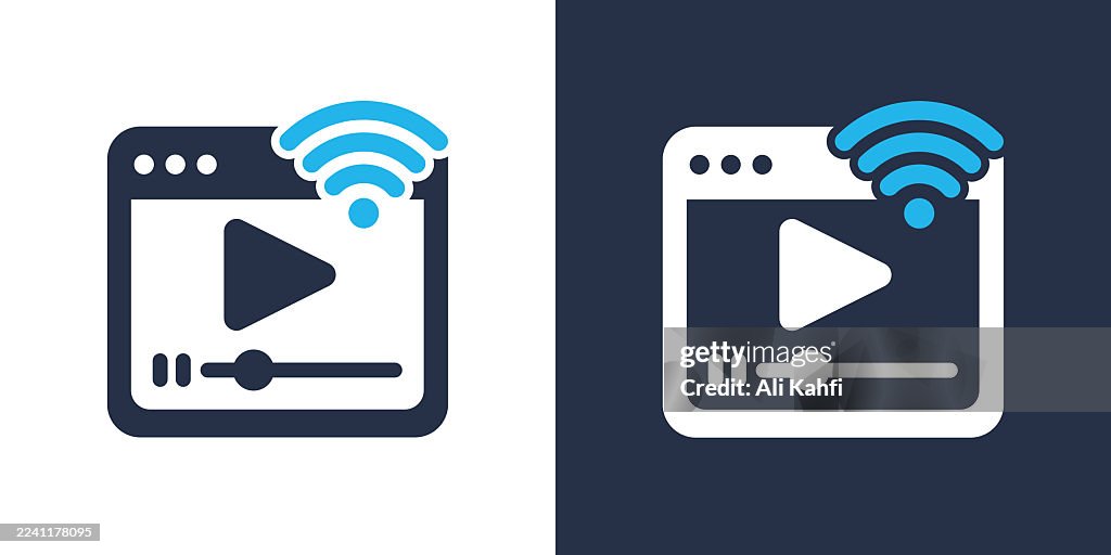 Streaming glyph solid icon. Solid icon that can be applied anywhere, simple, pixel perfect and modern style.