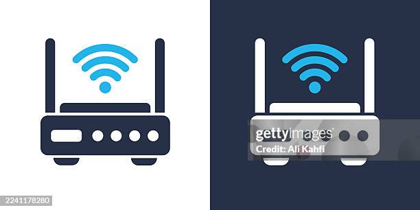 router glyph solid icon. solid icon that can be applied anywhere, simple, pixel perfect and modern style. - wireless router stock illustrations