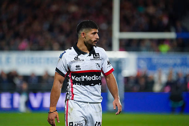 Luka MATKAVA of Oyonnax during the Pro D2 match between Vannes and Oyonnax at Stade de la Rabine on October 16, 2025 in Vannes, France.