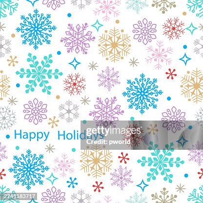 Snowflake seamless pattern . Snowflake seamless pattern .
