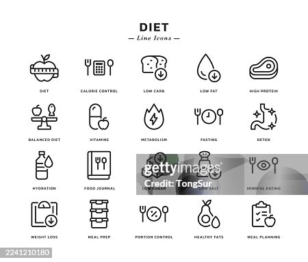 Diet - Line Icons Diet - Line Icons