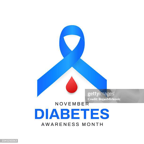 diabetes awareness month poster, november. vector - world diabetes day stock illustrations