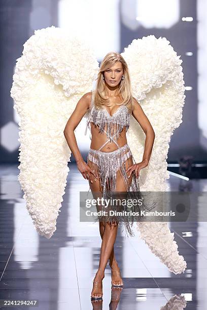 Bella Hadid walks the runway for Victoria's Secret Fashion Show 2025 on October 15, 2025 in New York City.