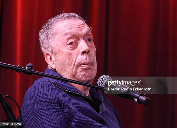 Tim Curry speaks during The Grammy Museum celebration of the music for "The Rocky Horror Picture Show" at GRAMMY Museum L.A. Live on October 15, 2025...