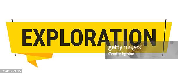 exploration - yellow speech bubble on white background - checking boxes stock illustrations