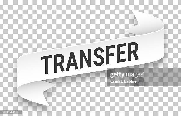 transfer - 3d banner on transparent background - decal stock illustrations