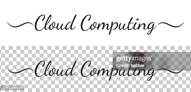 cloud computing - calligraphy text with swashes on blank background - edge cloud computing stock illustrations