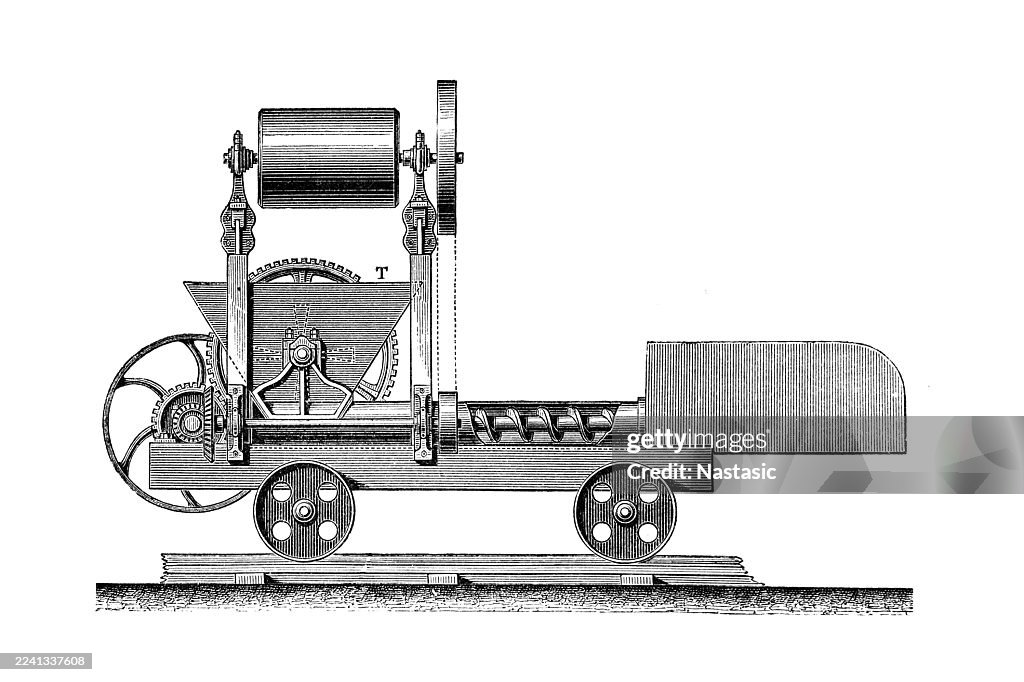 Mobile peat conditioning machine by Cohen and Moritz, front view