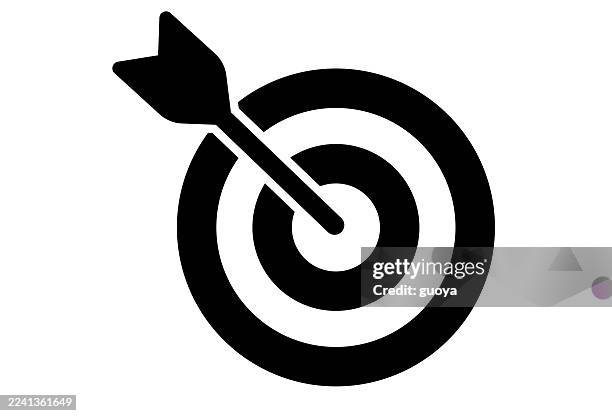 spear and target icon. - playing monopoly stock illustrations