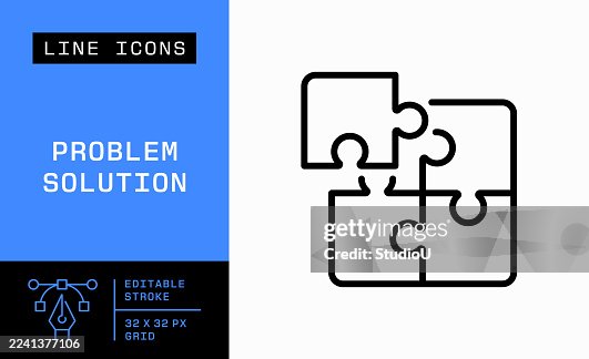 Problem Solution Single Line Icon Problem Solution Single Line Icon