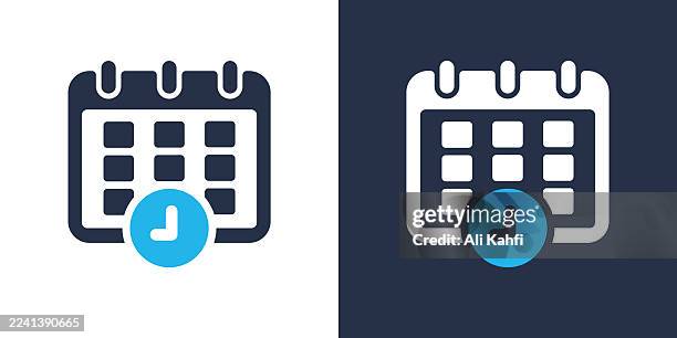 schedule glyph solid icon. solid icon that can be applied anywhere, simple, pixel perfect and modern style. - project management process stock illustrations