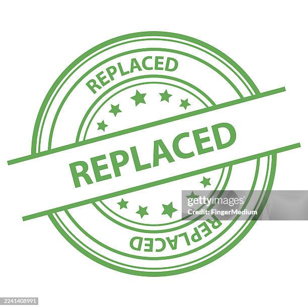replaced rubber seal stamp - replacement stock illustrations