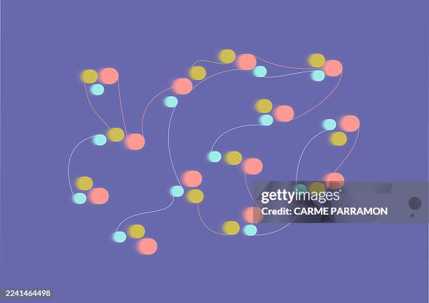 connection with lines - integrated media stock illustrations