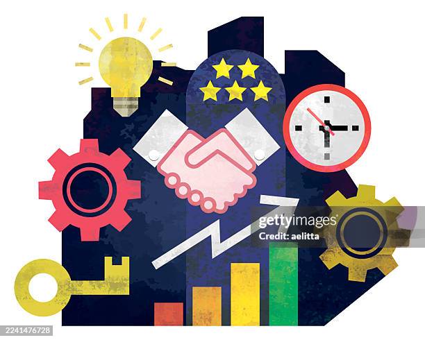 business illustration. textured effect. multicolored. - energy efficiency rating stock illustrations