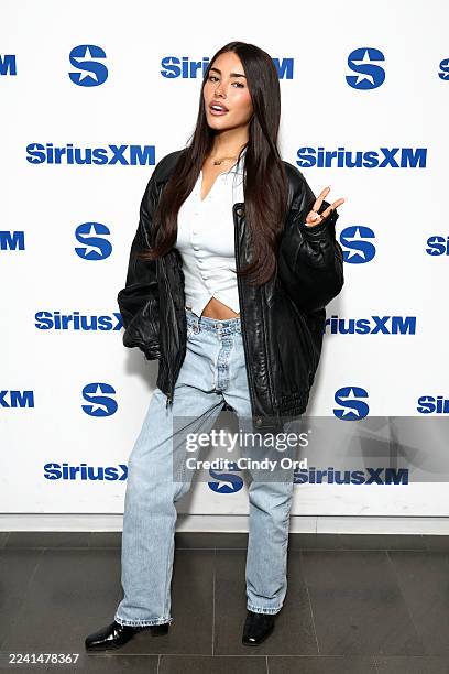 Madison Beer visits the SiriusXM Studios on October 16, 2025 in New York City.