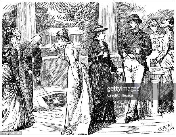 white sulphur springs, drinking water - white sulphur springs west virginia stock illustrations