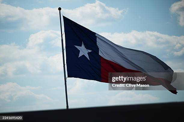 The Texas flag flies over the circuit prior to Sprint Qualifying ahead of the F1 Grand Prix of United States at Circuit of The Americas on October...