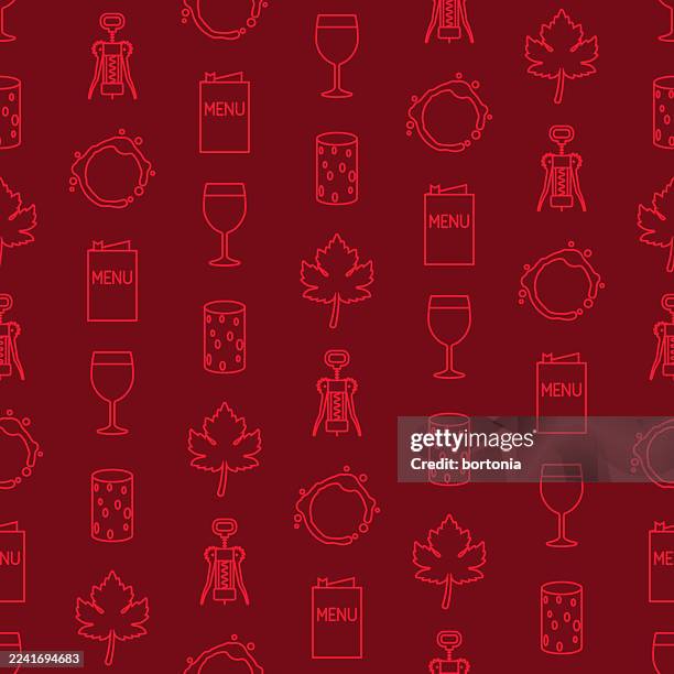 wine seamless editable stroke icon pattern - vineyard worker stock illustrations