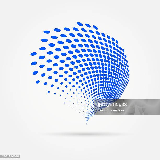 ilustrações, clipart, desenhos animados e ícones de meio tom azul torcido pontilha ícone de padrão de textura - perspectiva espacial
