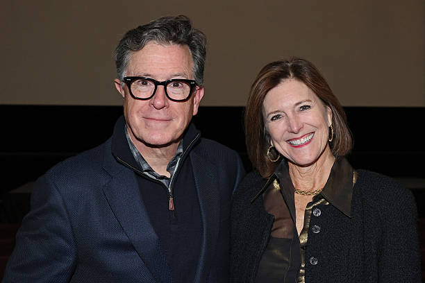 Stephen Colbert and Evie Colbert attend the "Jay Kelly" Opening Night Premiere - 2025 Montclair Film Festival at The Wellmont Theatre on October 17,...