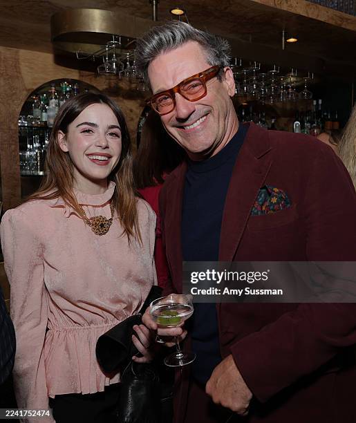 Kiernan Shipka and Jon Hamm attend an Intimate Dinner Hosted by W Magazine and Chloé at La Dolce Vita on October 17, 2025 in Beverly Hills,...