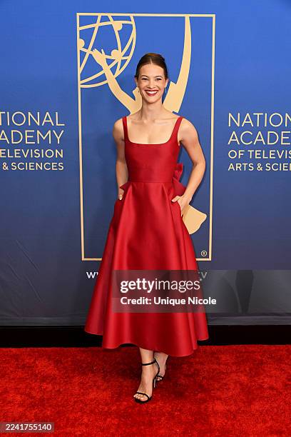Avery Kristen Pohl attends 52nd Annual Daytime Emmy Awards at Pasadena Civic Auditorium on October 17, 2025 in Pasadena, California.