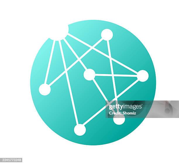 molecule technology logo - connected logo stock illustrations
