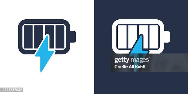 charged glyph solid icon. solid icon that can be applied anywhere, simple, pixel perfect and modern style. - electric car engine stock illustrations