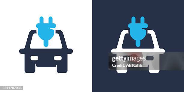 electric car glyph solid icon. solid icon that can be applied anywhere, simple, pixel perfect and modern style. - phone charge station stock illustrations
