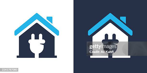home charging glyph solid icon. solid icon that can be applied anywhere, simple, pixel perfect and modern style. - electrical plug stock illustrations