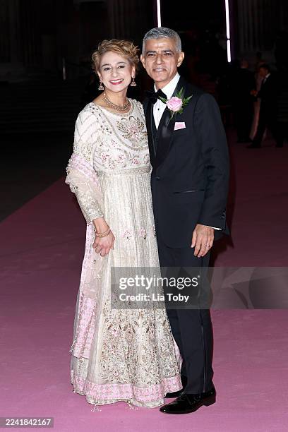 Saadiya Khan and Mayor of London Sadiq Khan attend the inaugural British Museum Ball at The British Museum on October 18, 2025 in London, England.