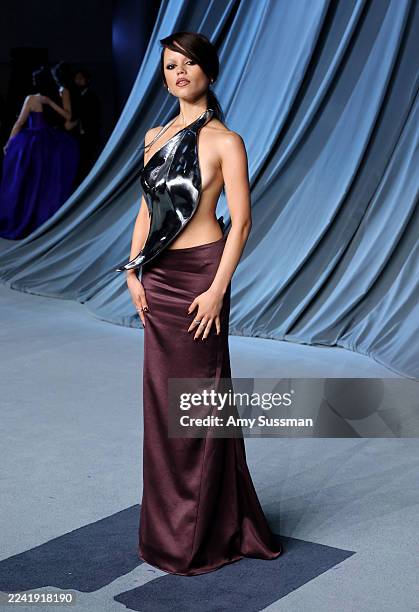 Jenna Ortega attends the 5th Annual Academy Museum Gala at the Academy Museum of Motion Pictures on October 18, 2025 in Los Angeles, California.