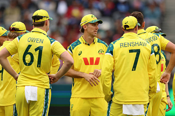 Mitchell Marsh of Australia in action during game one of the One Day International series between Australia and India at Perth Stadium on October 19,...