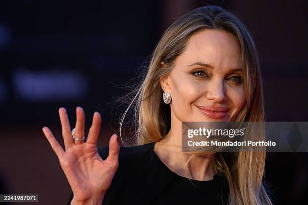 American actress and film producer Angelina Jolie at Rome Film Fest 2025. Red carpet Couture. Rome , October 18th, 2025