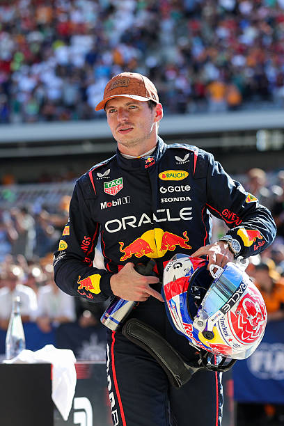 Race winner Max Verstappen of the Netherlands and Oracle Red Bull Racing looks on in parc ferme during the F1 Grand Prix of United States at Circuit...