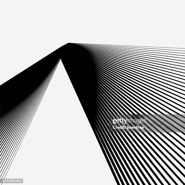 blend monochrome gradient line change to thin grid pattern template cover background - converging lines black vector stock illustrations