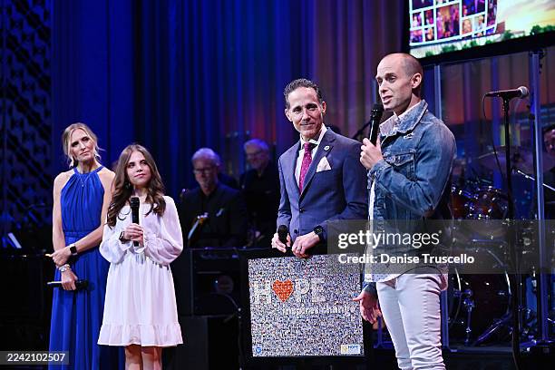 Melody Leibow, Emma Leibow, Jeff Leibow and Caine Keenan during the the 15th Annual NF Hope Concert, a benefit for Neurofibromatosis at Myron's at...