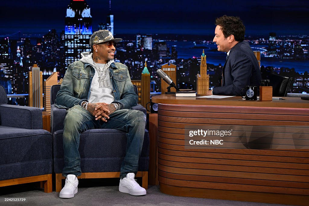 Fallon Allen Former pro basketball player Allen Iverson during an interview with ...