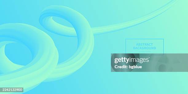 fluid abstract design with blue gradient - trendy background - pipe stock illustrations