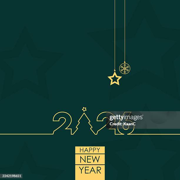 2026 happy new year. greeting card, banner, poster. vector illustration. - new year card stock illustrations
