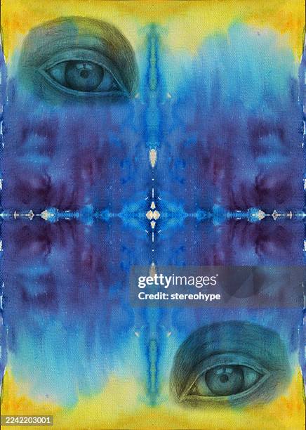 opposite views - cornucopia illustration stock illustrations