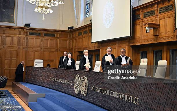 International Court of Justice gathers to issue an advisory opinion assessing the legal consequences of Israeli restrictions on United Nations...