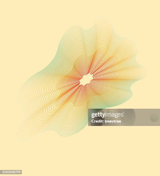orange blend gradient line motion circle pattern background - multiple exposure motion stock illustrations