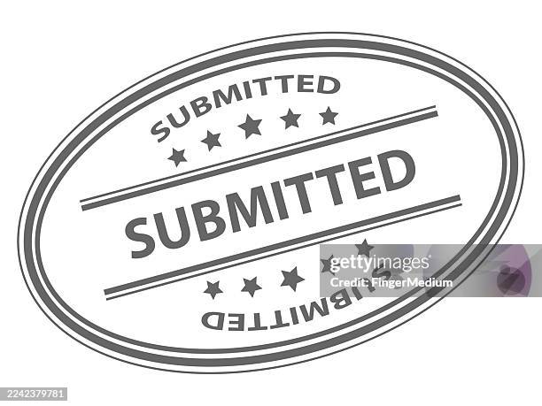 submitted rubber seal stamp - suche starten stock-grafiken, -clipart, -cartoons und -symbole